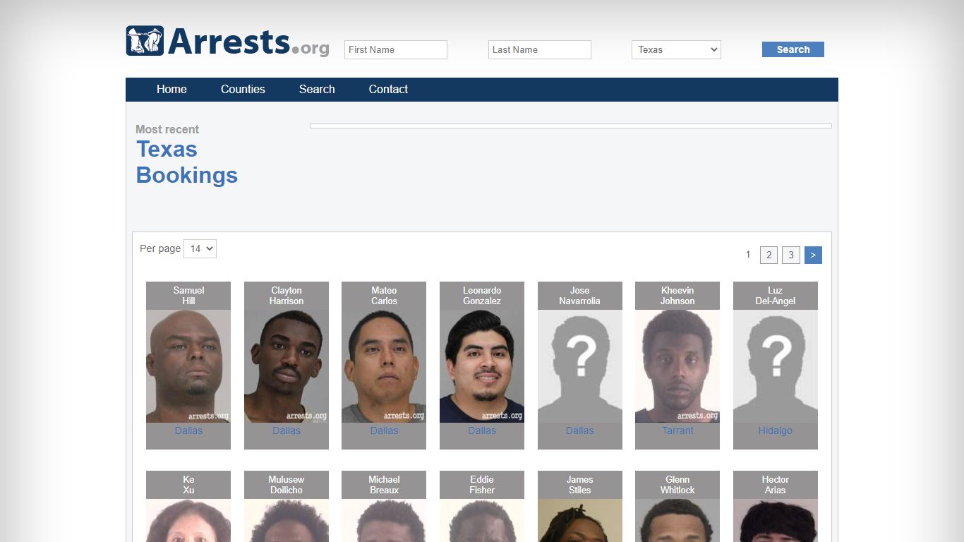 Texas Arrests and Inmate Search